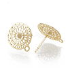 Brass Stud Earring Findings KK-S345-260G-2