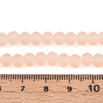 Baking Paint Frosted Glass Beads Strands FGLA-N003-6mm-07-1