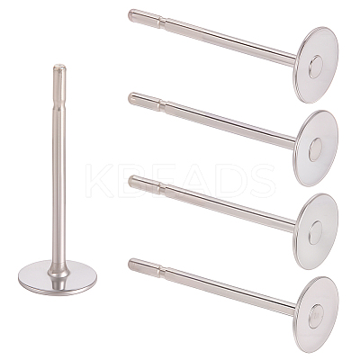 900Pcs 304 Stainless Steel Stud Earring Findings STAS-SC0010-28-1