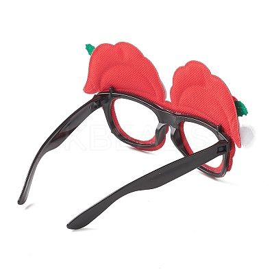 Christmas Plastic & Non-woven Fabric Glitter Glasses Frames LS-AJEW-E053-01B-1