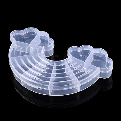 9 Grids Rainbow Plastic Bead Containers CON-T002-06-1