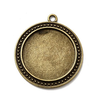 Vintage Tibetan Style Alloy Pendant Cabochon Bezel Settings LS-TIBEP-M018-88AB-NF-1