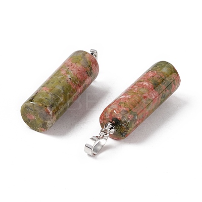 Natural Unakite Pendants G-E135-02P-05-1