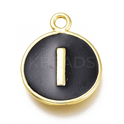 Brass Enamel Pendants KK-H103-02I-G-1