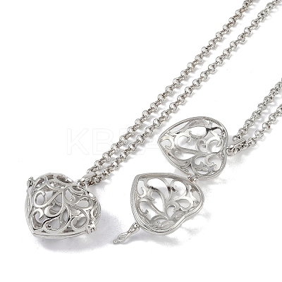 Brass Rhinestone Pendant Necklaces NJEW-G089-16B-P-1