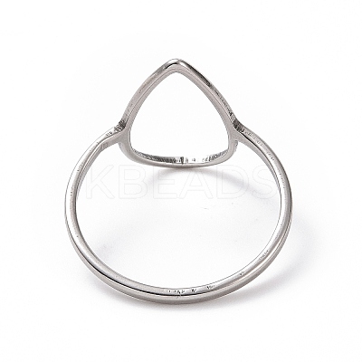 Non-Tarnish 201 Stainless Steel Teardrop Finger Ring RJEW-J051-15P-1