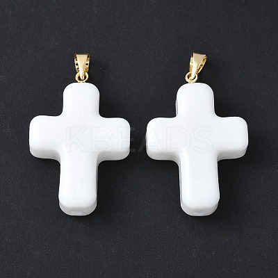 Handmade Lampwork with Brass Pendants LAMP-I030-01G-08-1