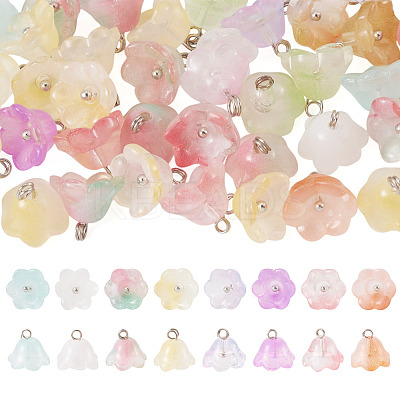 38Pcs Glass Charms GLAA-TADJ0001-19-1