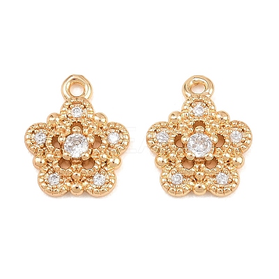 Brass Micro Pave Cubic Zirconia Pendants KK-L261-06G-1