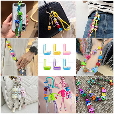 20Pcs UV Plating Opaque Acrylic European Beads OACR-TADJ0001-16L-1