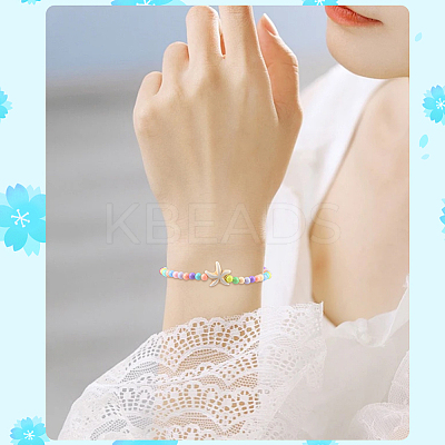 6Pcs 6 Style Adjustable Nylon Thread Braided Bead Bracelets BJEW-SC0001-48-1
