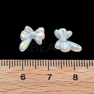 Bowknot Rainbow Iridescent Plating Acrylic Cabochons PACR-B003-03-1