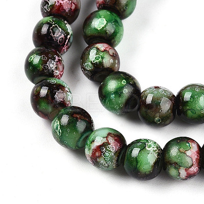 Baking Paint Glass Beads X1-DGLA-N003-8mm-A09-1
