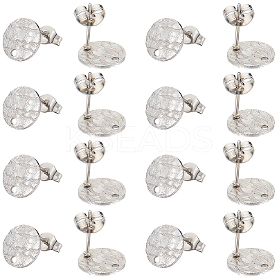 50Pcs 304 Stainless Steel Stud Earring Findings STAS-SC0008-57P-1