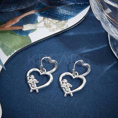 1 Pair Sterling Silver Hoop Earrings EJEW-BBC0001-38P-1