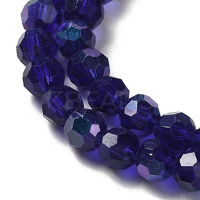 Electroplate Transparent Glass Beads Strands EGLA-A035-T4mm-L06-1