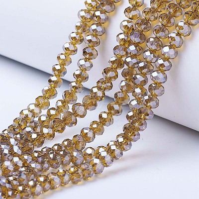 Electroplate Glass Beads Strands EGLA-A034-T4mm-A12-1