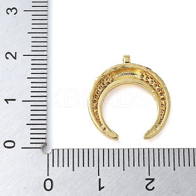 Brass Micro Pave Cubic Zirconia Pendants KK-C086-06G-1