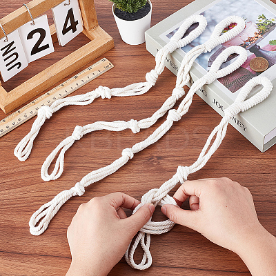 4Pcs Polyester Rope Hanging Planter AJEW-GF0012-78-1