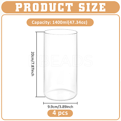 Column Glass Vase Ornaments AJEW-WH0696-770C-1