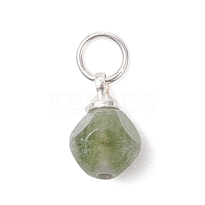Natural Colorful Tourmaline Dice Charms PALLOY-JF04871-1