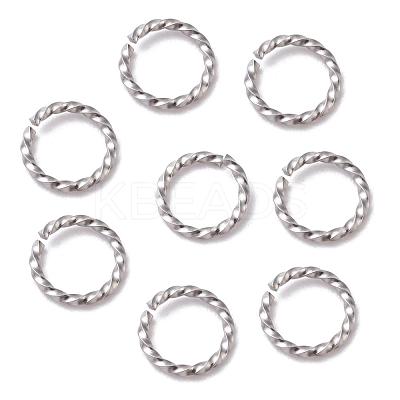 Non-Tarnish 304 Stainless Steel Open Jump Rings X-STAS-F191-12P-C-1