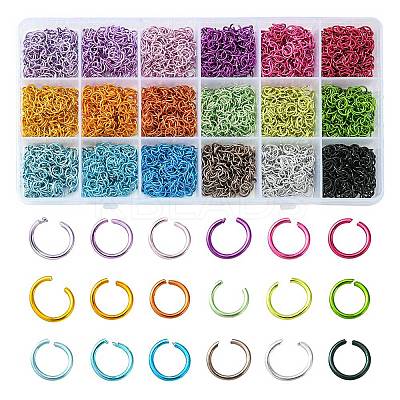 36G 18 Colors Aluminum Wire Open Jump Rings FIND-FS0001-82-1