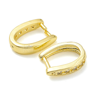 Rack Plating Brass Pave Cubic Zirconia Snap on Bails X-KK-G464-11G-04-1