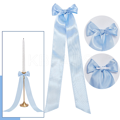 24Pcs 2 Colors Polyester Bowknot for Candle Decoration HJEW-AR00027-1