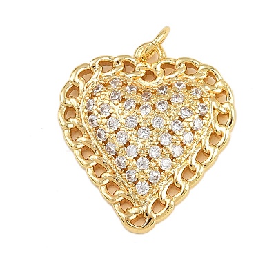 Brass Micro Pave Cubic Zirconia Pendants KK-A269-11G-1