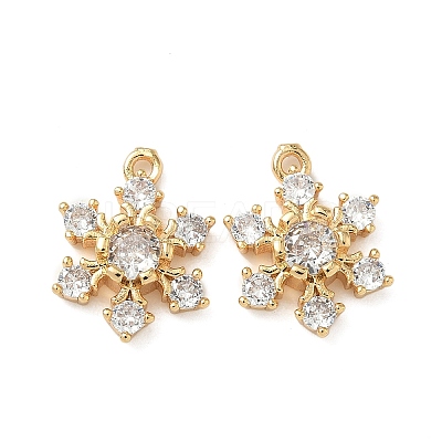 Brass Micro Pave Cubic Zirconia Pendants KK-Z136-69G-1
