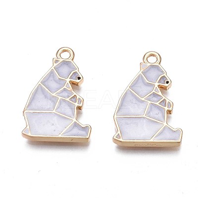 Rack Plating Alloy Enamel Pendants ENAM-S122-76-1