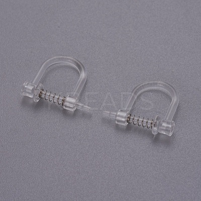 Plastic Clip-on Earring Findings KK-F785-05P-1