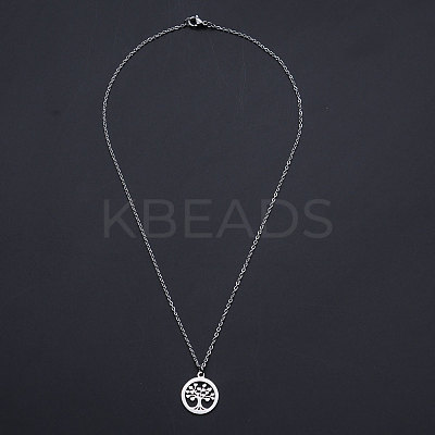 Non-Tarnish 201 Stainless Steel Pendant Necklaces LS-NJEW-S105-JN538-45-1-1