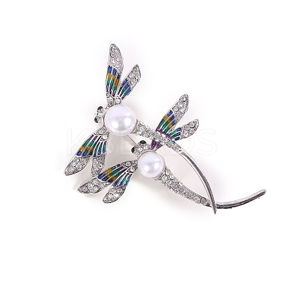 Dragonfly Alloy Rhinestone Brooch LS-PW-WG859D6-01-1