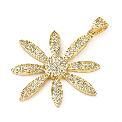 Brass Micro Pave Cubic Zirconia Pendants KK-M322-27G-1