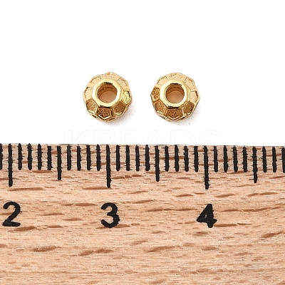 Brass Micro Pave Clear Cubic Zirconia Beads KK-F916-22G-1