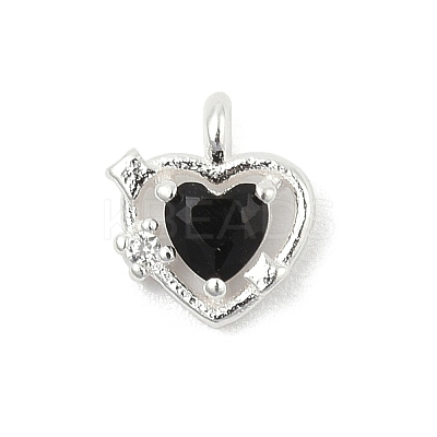 925 Sterling Silver Micro Pave Cubic Zirconia Pendants STER-Q002-02G-1