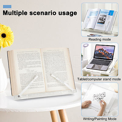 Foldable Rectangle Acrylic Desktop Display Stands ODIS-WH0038-46-1