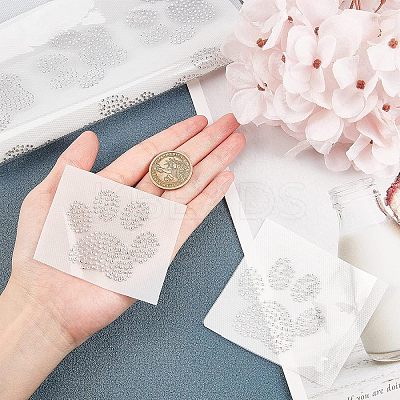 Glitter Hotfix Rhinestone Iron on Patches(Hot Melt Adhesive On The Back) DIY-WH0176-33-1