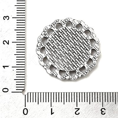 Tibetan Style Alloy Pendant Cabochon Settings TIBEP-N003-73AS-1