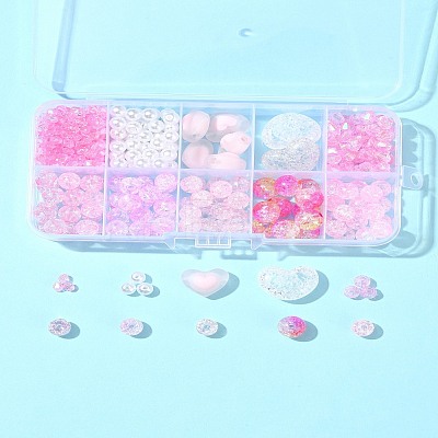 DIY Round Acrylic Beads Jewelry Making Findings Kits DIY-FS0007-05-1