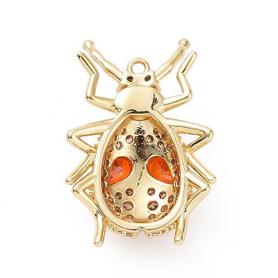 Rack Plating Brass Micro Pave Colorful Cubic Zirconia Pendants ZIRC-C039-03G-1