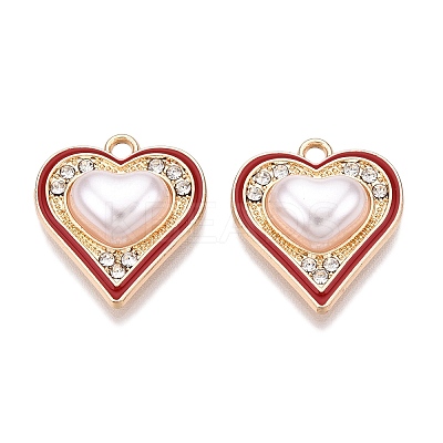 Rack Plating Alloy Rhinestone Pendants FIND-N005-19B-1