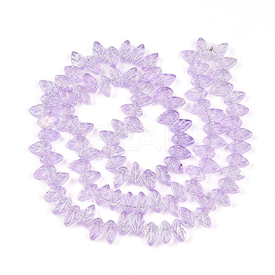 Electroplate AB Color Plated Glass Beads Strands EGLA-B004-02A-NA01-1