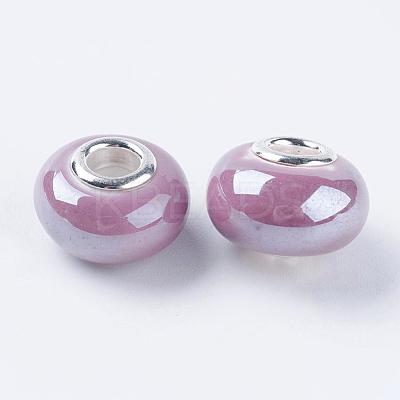 Handmade Porcelain Ceramic Spacer European Beads Fit Charm Bracelets X-OPDL-G001-6-1