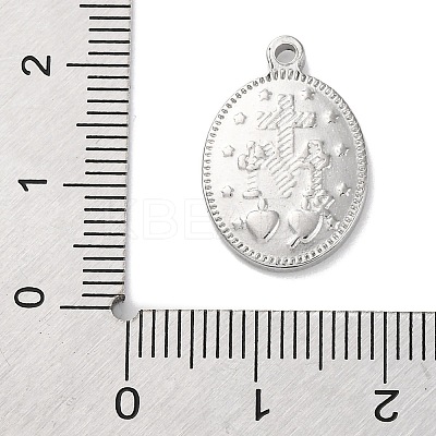 Anti-Tarnish 201 Stainless Steel Pendants STAS-Q015-03P-1