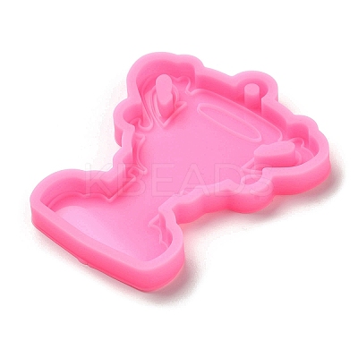 Graduation Season Theme Silicone Keychain Pendant Molds AJEW-M221-04B-1
