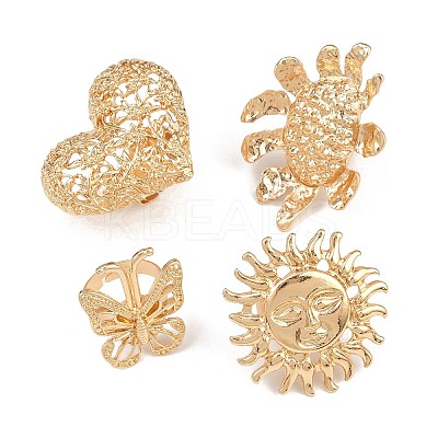 Alloy Adjustable Finger Rings Sets for Women RJEW-B071-02G-1
