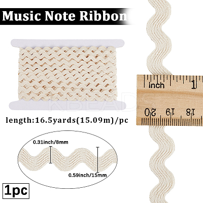 Cotton Wavy Fringe Trim Ribbon OCOR-GF0004-49F-1
